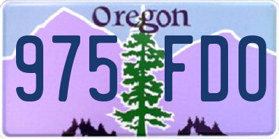 OR license plate 975FDO