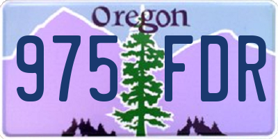 OR license plate 975FDR