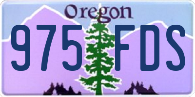 OR license plate 975FDS