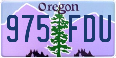 OR license plate 975FDU