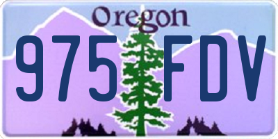 OR license plate 975FDV