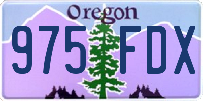 OR license plate 975FDX