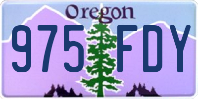 OR license plate 975FDY