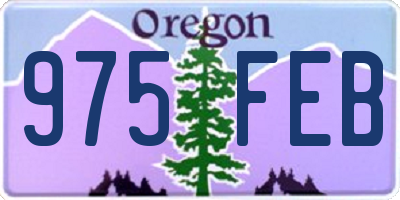 OR license plate 975FEB