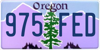 OR license plate 975FED