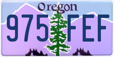 OR license plate 975FEF