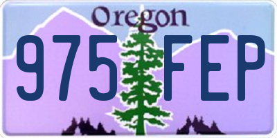 OR license plate 975FEP