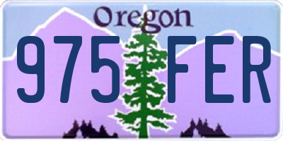 OR license plate 975FER