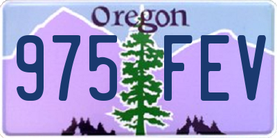 OR license plate 975FEV
