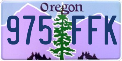 OR license plate 975FFK