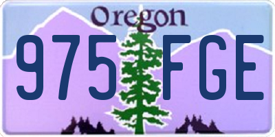 OR license plate 975FGE