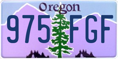 OR license plate 975FGF