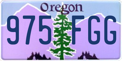 OR license plate 975FGG