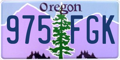 OR license plate 975FGK