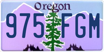 OR license plate 975FGM