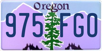 OR license plate 975FGO