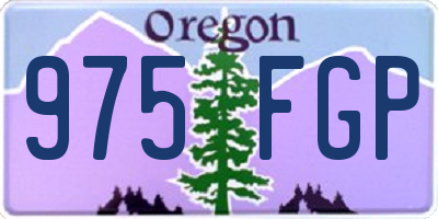 OR license plate 975FGP