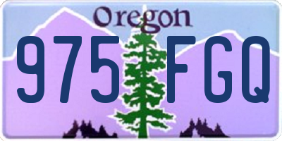 OR license plate 975FGQ