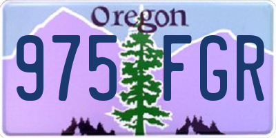 OR license plate 975FGR