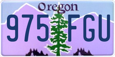 OR license plate 975FGU