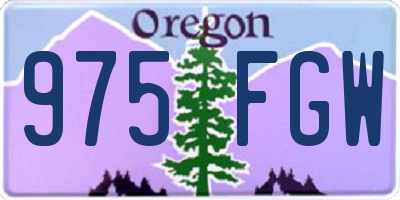 OR license plate 975FGW