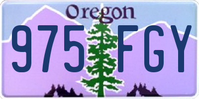 OR license plate 975FGY