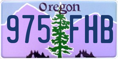 OR license plate 975FHB