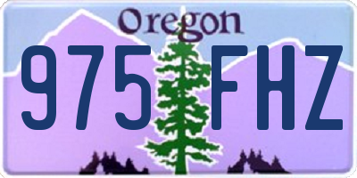 OR license plate 975FHZ