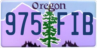 OR license plate 975FIB