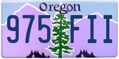 OR license plate 975FII