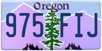 OR license plate 975FIJ