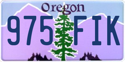 OR license plate 975FIK