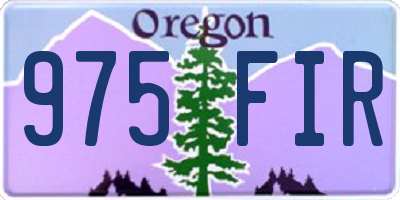 OR license plate 975FIR