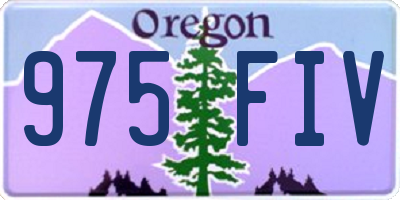 OR license plate 975FIV