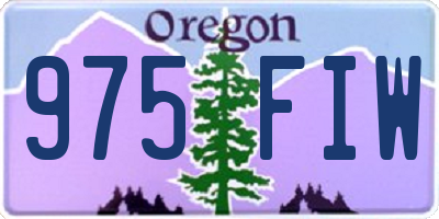 OR license plate 975FIW