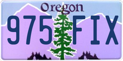 OR license plate 975FIX