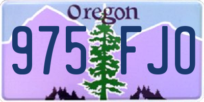 OR license plate 975FJO