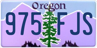 OR license plate 975FJS