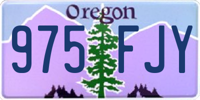 OR license plate 975FJY