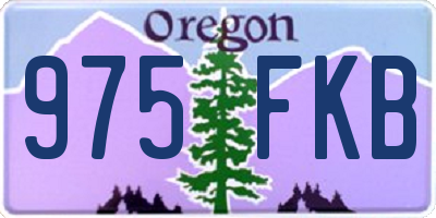 OR license plate 975FKB