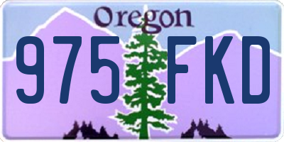 OR license plate 975FKD