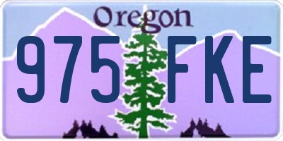 OR license plate 975FKE