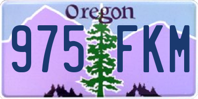 OR license plate 975FKM