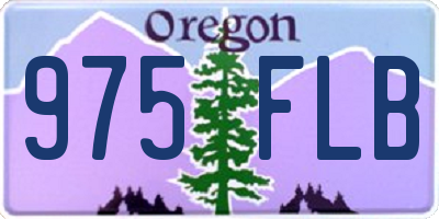 OR license plate 975FLB
