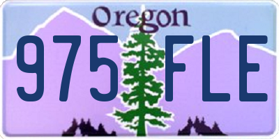 OR license plate 975FLE