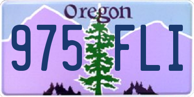 OR license plate 975FLI