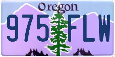 OR license plate 975FLW