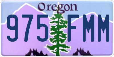 OR license plate 975FMM