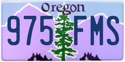OR license plate 975FMS