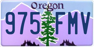 OR license plate 975FMV